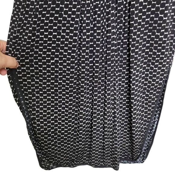 Anthropologie Tracy Reese Black Polka Dot Cold Shoulder Dress - Picture 7 of 12